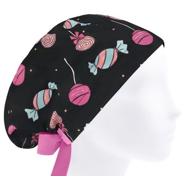 Candy medical scrub hat for women, sweets scrub cap, cute surgical hat
