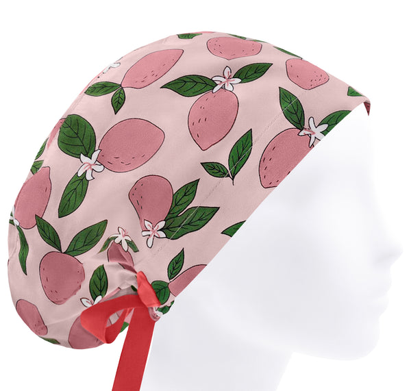 Lemon scrub hat, colorful surgical hat, fruit chef scrub cap, medical cap