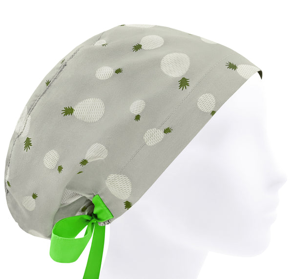 Pineapple surgical scrub cap for women, chef scrub hat fruit, medical hat