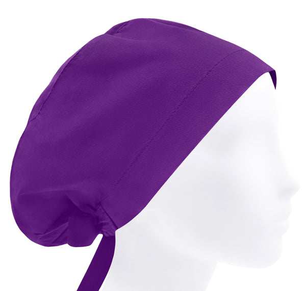Violet scrub cap solid, purple scrub hat, plum surgical cap