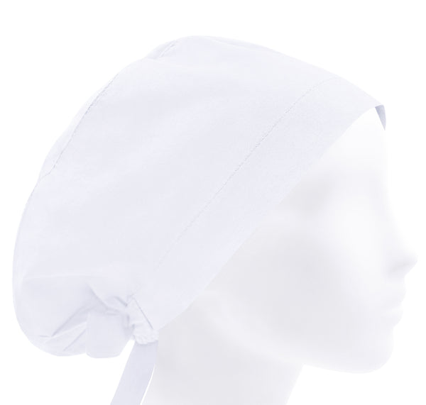 White scrub cap, solid scrub hat, surgical cap, medical hat