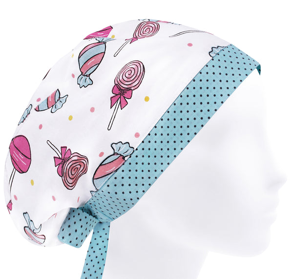 Candy medical scrub hat for women, sweets scrub cap, cute surgical hat
