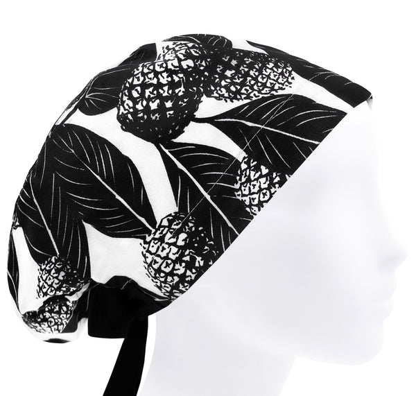 Pineapple women scrub hat, euro surgical cap fruit, summer scrub cap
