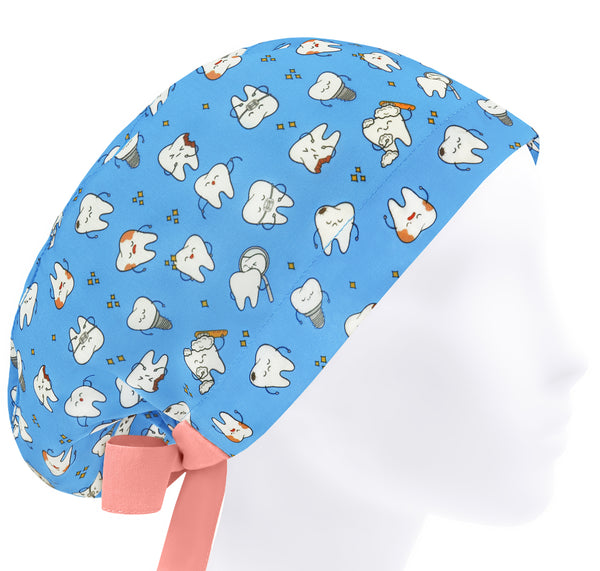 Dental scrub cap, teeth nurse cap, dentist surgical cap women