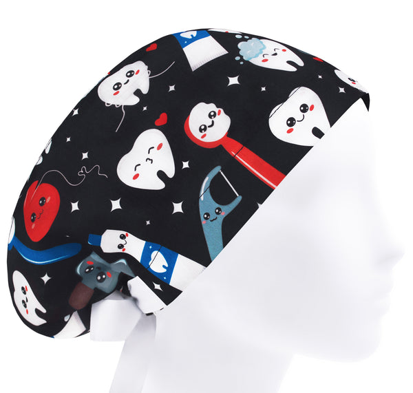 Dental nurse cap, teeth scrub hat, oral surgery hat, women dentist scrub cap
