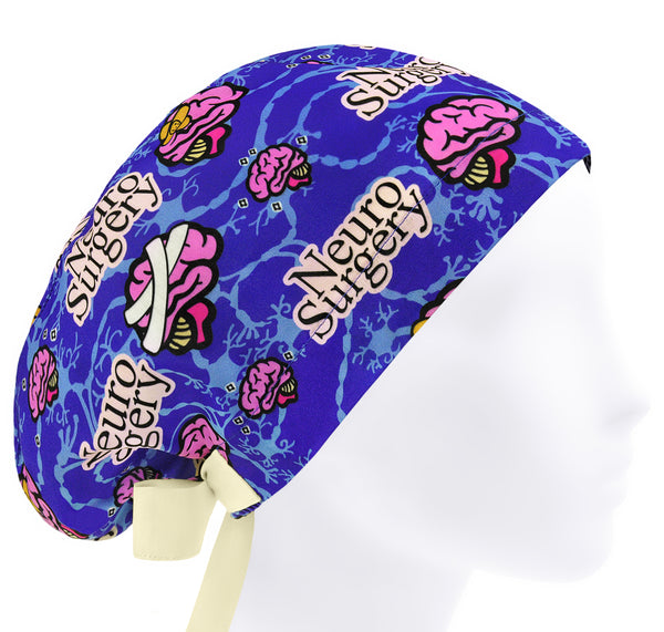 Scrub cap for women, blue neuro surgical cap, scrub hat