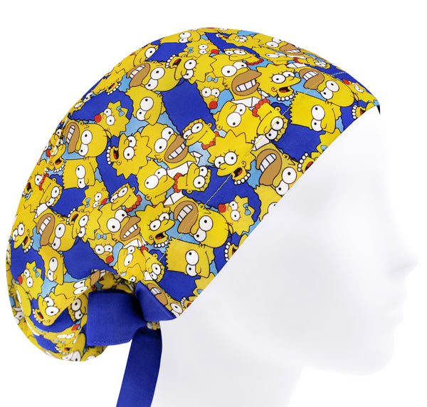 Cartoon scrub cap for women, surgical scrub hat funny characters