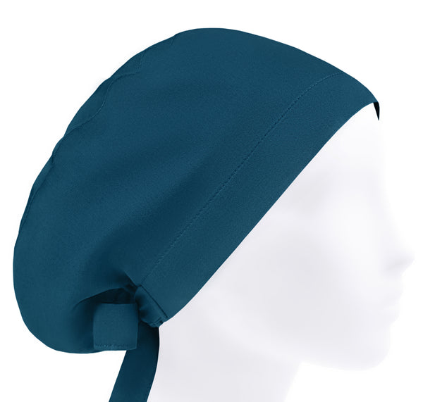 Teal scrub cap for women, green surgical cap, solid scrub hat
