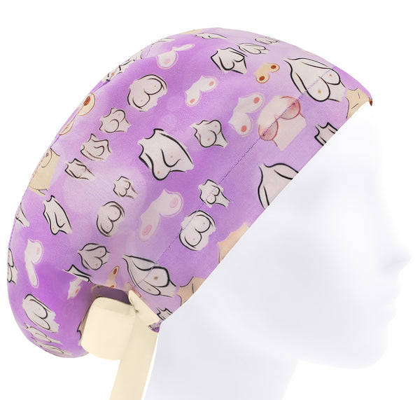 Breast scrub cap, plastic surgeon cap, surgical scrub hat women