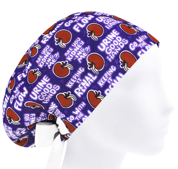 Kidney nurse cap, urine scrub cap, surgical cap women, nephrology scrub hat