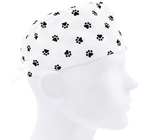 Paws scrub cap men, surgical cap, scrub hat, nurse hat, doctor cap