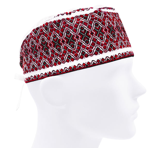 National embroidery scrub cap for men, ornament surgical cap, Ukrainian Vyshyvanka scrub hat