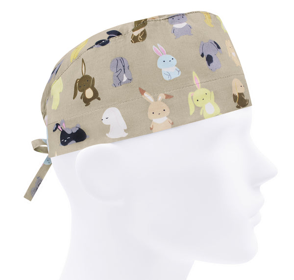 Scrub cap hare men, rabbit scrub hat, bunny surgical hat