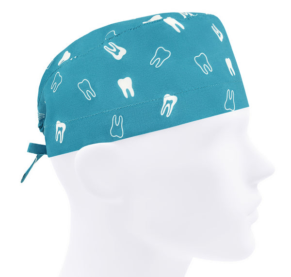 Scrub caps teeth for men, dentist scrub hats, dental surgical hat