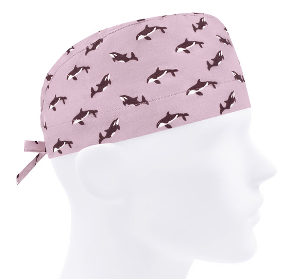 Whale surgical cap men, orca scrub cap, scrub hat dolphin