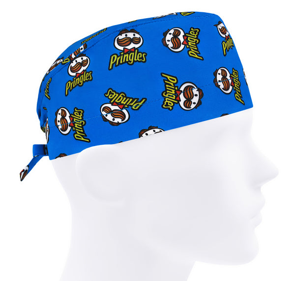 Men scrub cap chips, funny surgical hat, nutritionist scrub hat food