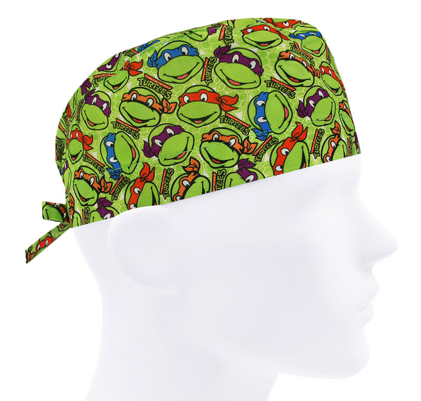 Turtles scrub cap men, green surgical hat, funny scrub hat cartoon, doctor cap