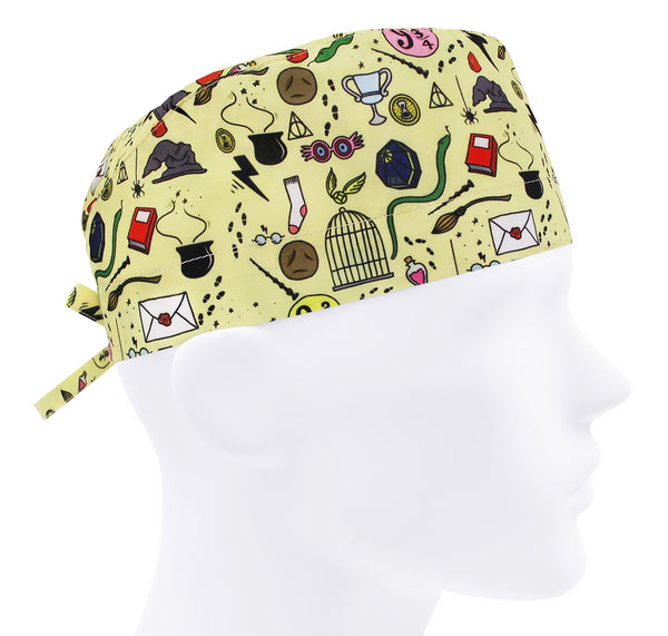 Magic cool scrub cap for men, fantasy surgical cap, wizard scrub hat