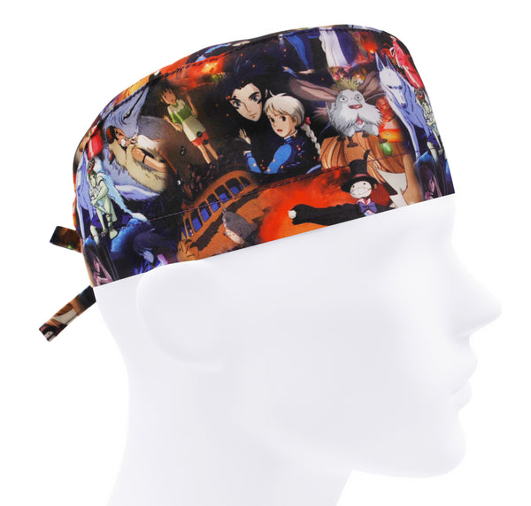 Anime Scrub Cap For Men, Classic Japanese Cartoon Surgical Hat