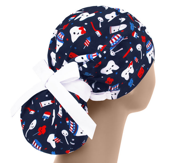 Dentist scrub cap for women, teeth scrub hat, surgical cap, nurse hat
