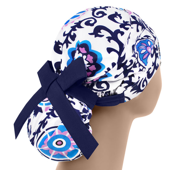 Womens Ponytail Scrub Cap, Cute Surgical Cap, Scrub Hat