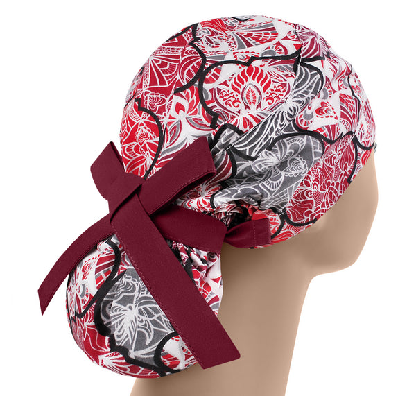 Womens Ponytail Scrub Cap, Cute Surgical Cap, Scrub Hat