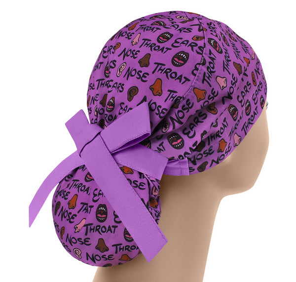 ENT surgical cap for women, nose scrub hat, long hair scrub cap throat, doctor cap ears