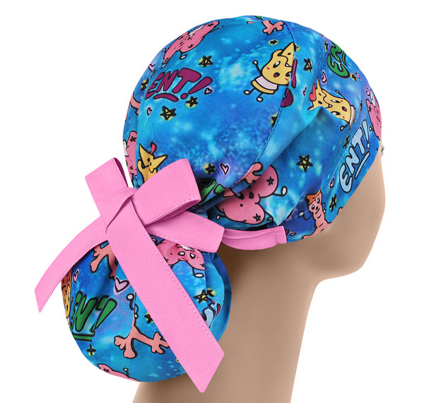 Otolaryngology hats, ENT scrub cap, surgical hat women, long hair scrub hat nose