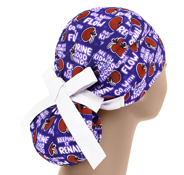 Kidney nurse cap, nephrology scrub hat, surgical cap women, urine scrub cap gift