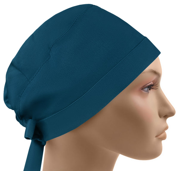 Scrub cap teal, solid surgical cap, scrub hat for women