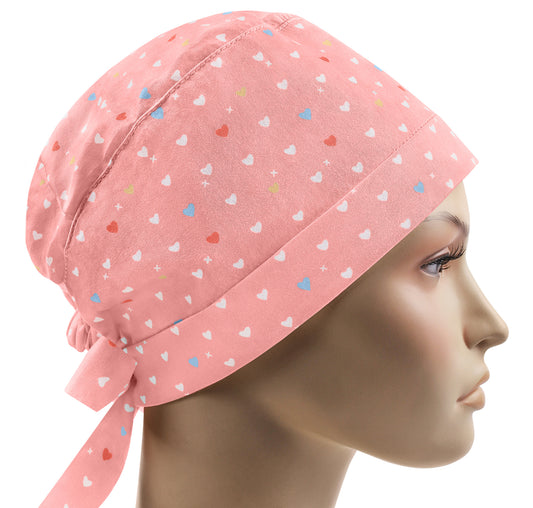 CrazyScrubCaps Women's Fold-Up Pixie Scrub Hat, Adjustable, Handmade, w/ Optional Buttons, ID #404